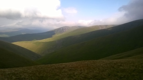 The Howgills, looking west from the crest line